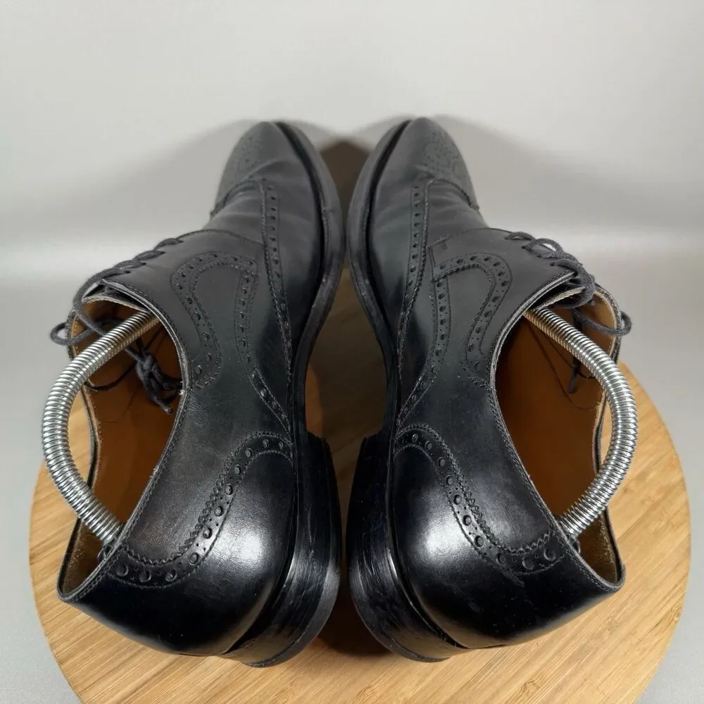 Magnanni‎ Sergio Oxfords Mens 10.5 M Black Leather Wingtip Brouge Dress Shoes